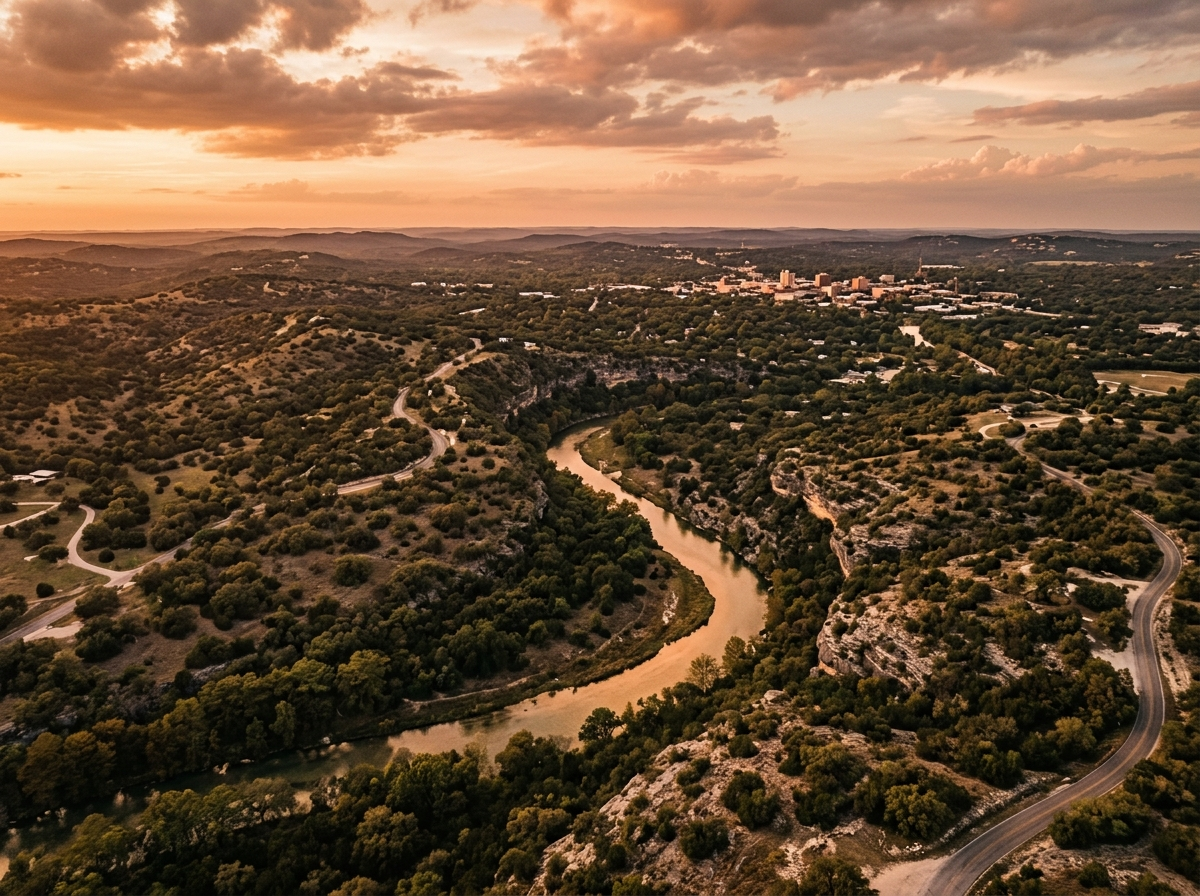 Texas Hill Country aerial view
