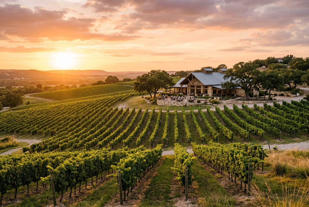 Hill Country winery vineyard